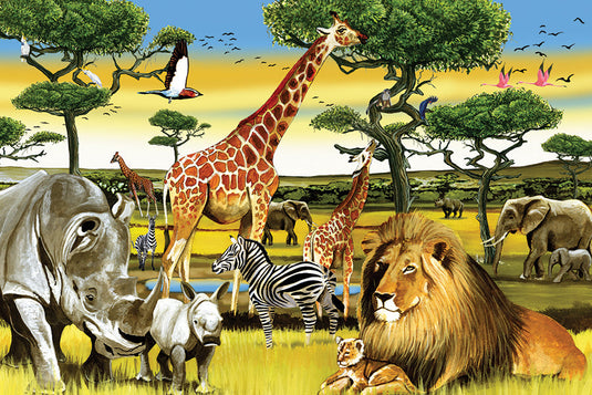 African Plains 36 Piece Floor Jigsaw Puzzle by Cobble Hill - 2