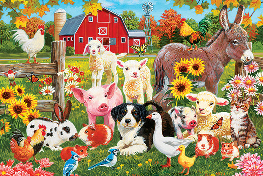 Farmyard Greetings 36 Piece Floor Jigsaw Puzzle by Cobble Hill - 2