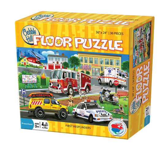 First Responders 36 Piece Floor Jigsaw Puzzle by Cobble Hill - 1