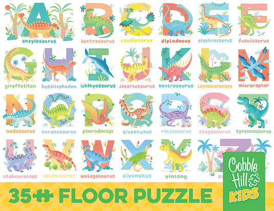 Dinosaur Alphabet (35pc) 35 Piece Jigsaw Puzzle by Cobble Hill