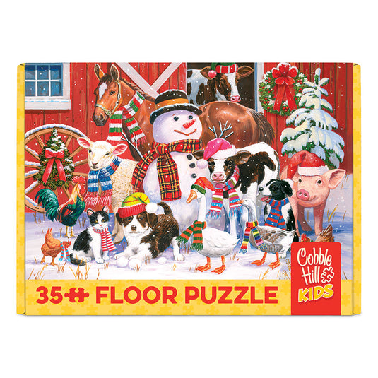 Festive Farmyard Greetings (35pc) 35 Piece Jigsaw Puzzle by Cobble Hill