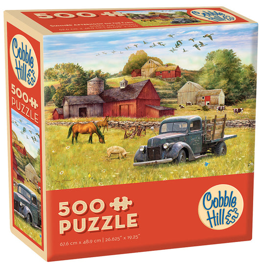 Summer Afternoon on the Farm 500 Piece Modular Jigsaw Puzzle by Cobble Hill - 1