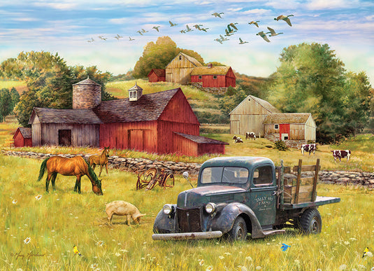 Summer Afternoon on the Farm 500 Piece Modular Jigsaw Puzzle by Cobble Hill - 2