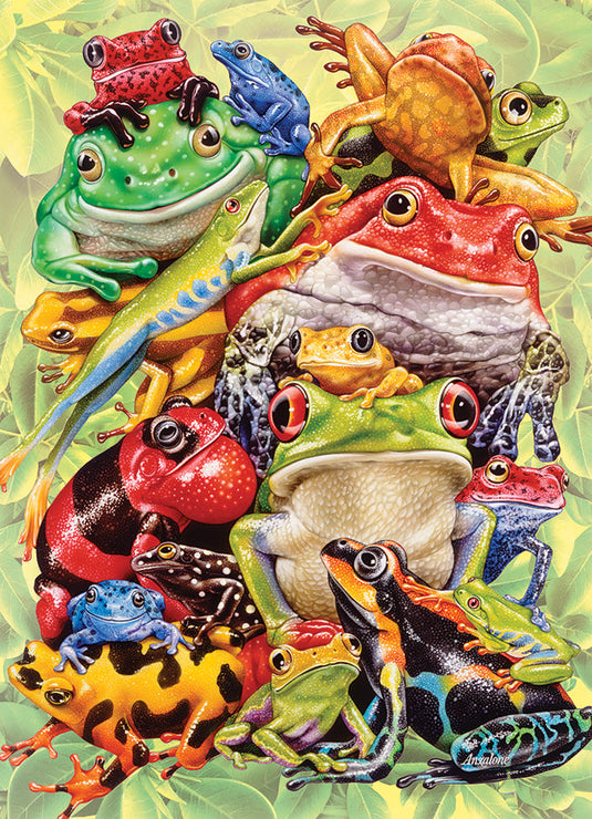 Frog Pile 500 Piece Modular Jigsaw Puzzle by Cobble Hill - 2