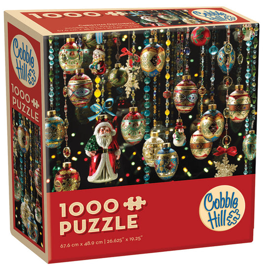 Christmas Ornaments 1000 Piece Modular Jigsaw Puzzle by Cobble Hill - 1