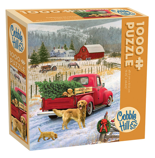 Christmas on the Farm 1000 Piece Modular Jigsaw Puzzle by Cobble Hill - 1