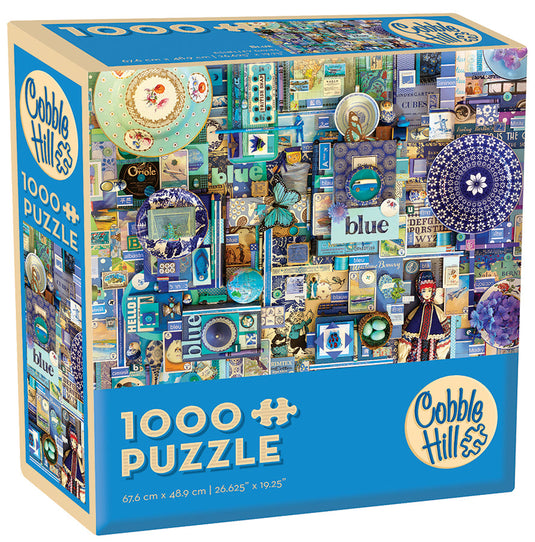 Blue 1000 Piece Modular Jigsaw Puzzle by Cobble Hill - 1