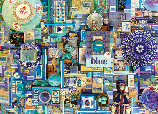 Blue 1000 Piece Modular Jigsaw Puzzle by Cobble Hill - 2