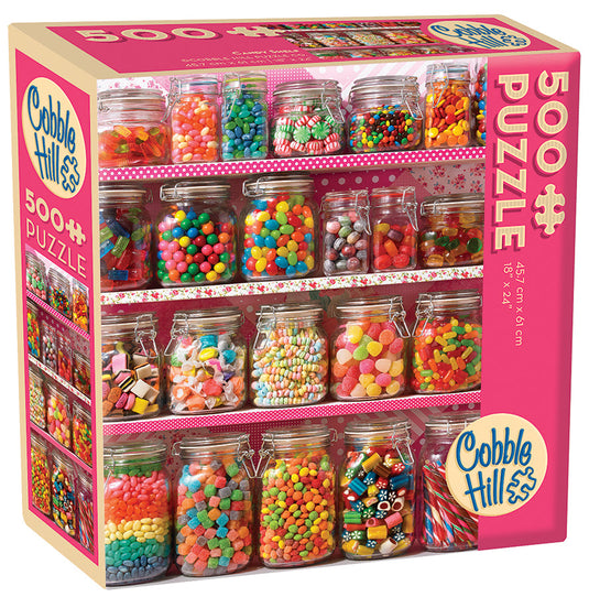 Candy Shelf 500 Piece Modular Jigsaw Puzzle by Cobble Hill - 1