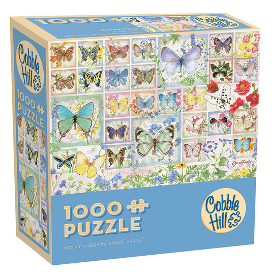 Butterfly Tiles 1000 Piece Modular Jigsaw Puzzle by Cobble Hill - 1