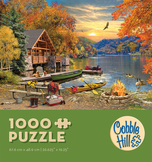 Lakeside Retreat 1000 Piece Modular Jigsaw Puzzle by Cobble Hill - 2