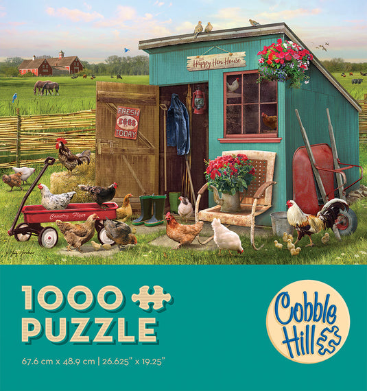 The Happy Hen House 1000 Piece Modular Jigsaw Puzzle by Cobble Hill - 2