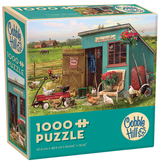 The Happy Hen House 1000 Piece Modular Jigsaw Puzzle by Cobble Hill - 1