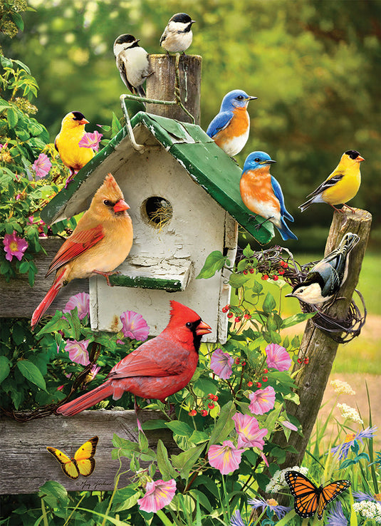 Singing Around the Birdhouse 35 Piece Tray Jigsaw Puzzle by Cobble Hill - 1