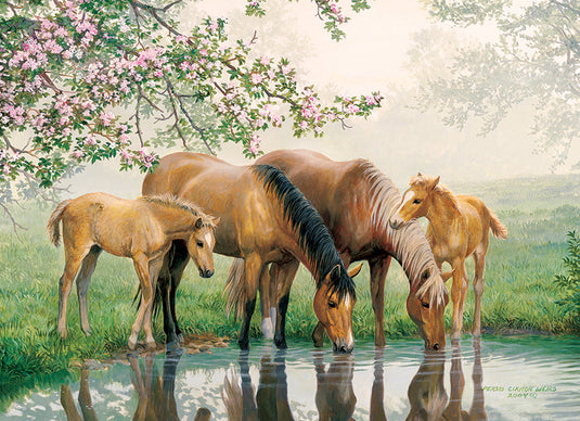 Watering Hole 35 Piece Tray Jigsaw Puzzle by Cobble Hill - 1