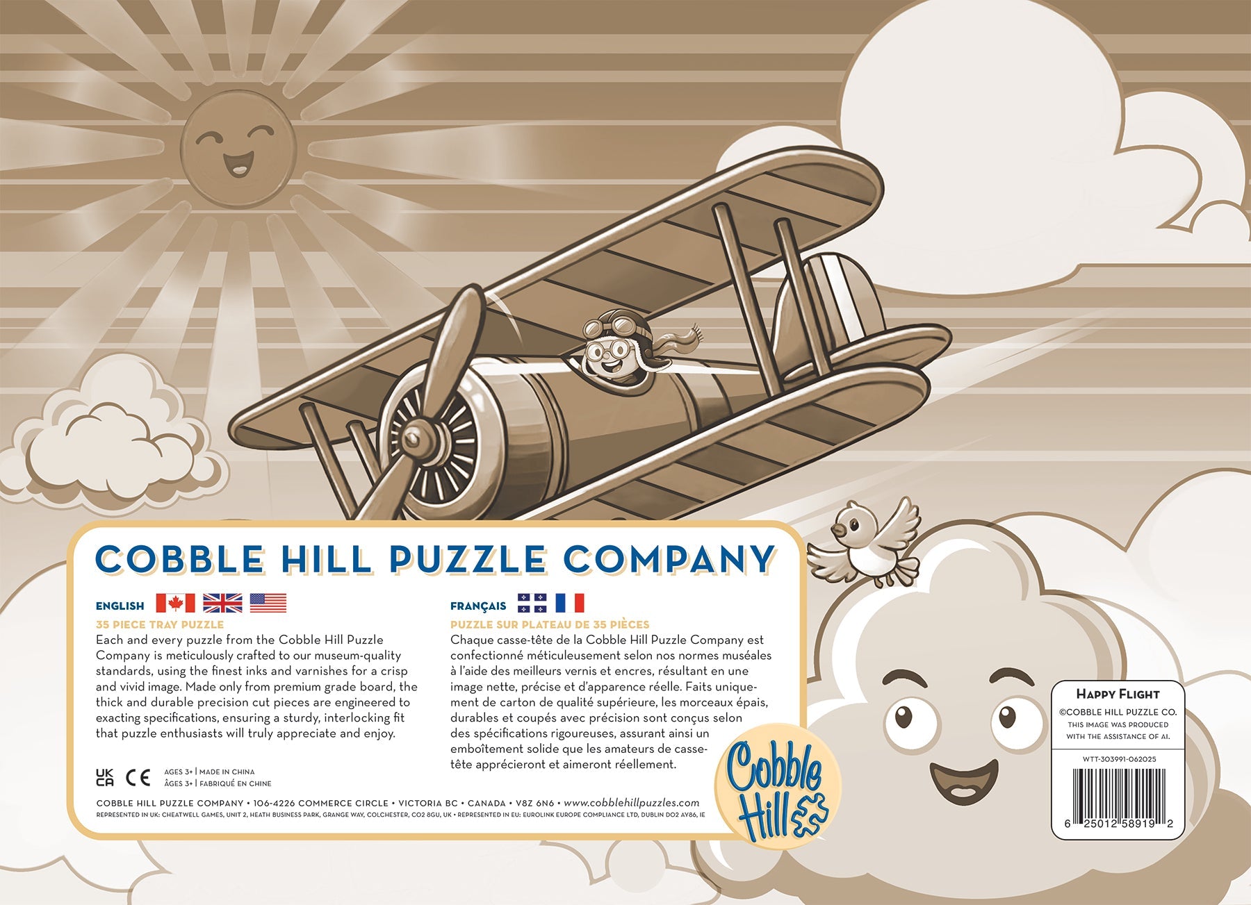 Happy Flight (tray) 35 Piece Jigsaw Puzzle by Cobble Hill