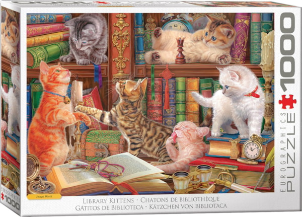 Library Kittens by Image World 1000 Piece Jigsaw Puzzle by Eurographics