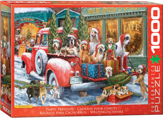 Puppy Presents 1000 Piece Jigsaw Puzzle by Eurographics - 1