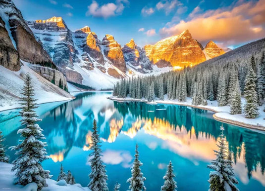 Lake Morraine in Winter 1000 Piece Jigsaw Puzzle by Eurographics - 2