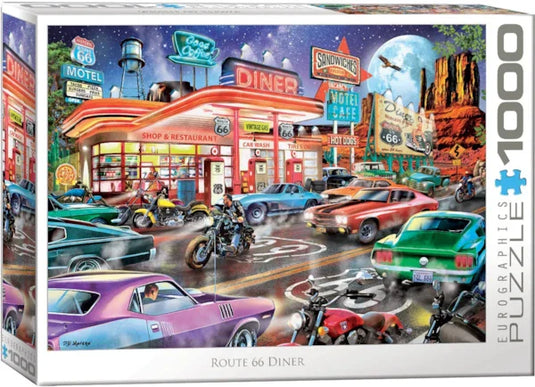 Route 66 Diner 1000 Piece Jigsaw Puzzle by Eurographics - 1