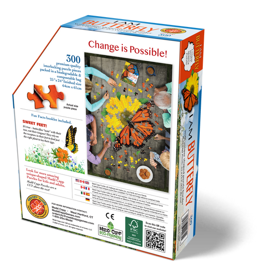 I Am Butterfly 300 Piece Puzzle by Madd Capp Box Back