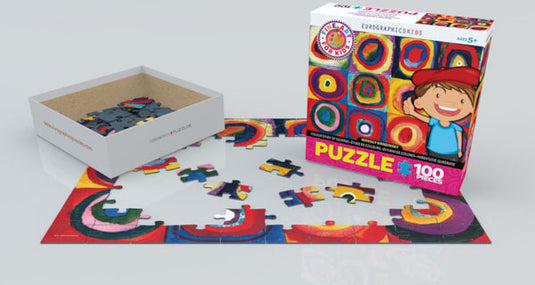 Colour Study of Squares 100 Piece Jigsaw Puzzle by Eurographics - 2