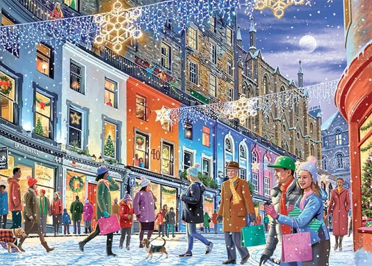 Christmas in Edinburgh 1000 Piece Jigsaw Puzzle by Falcon