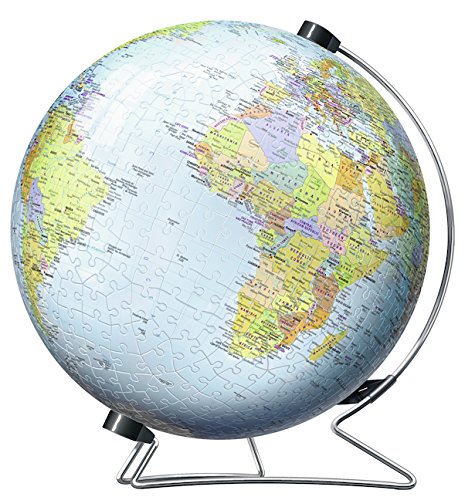 The World on V-Stand Globe 540 Piece 3D Jigsaw Puzzle by Ravensburger - 2