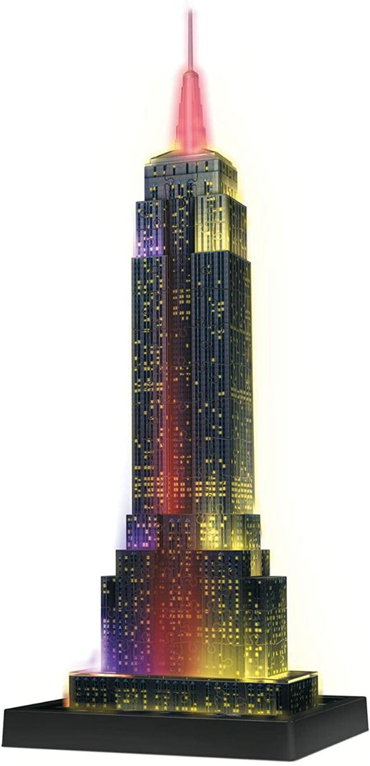 Empire State Building: Night Edition 216 Piece 3D Jigsaw Puzzle by Ravensburger - 1