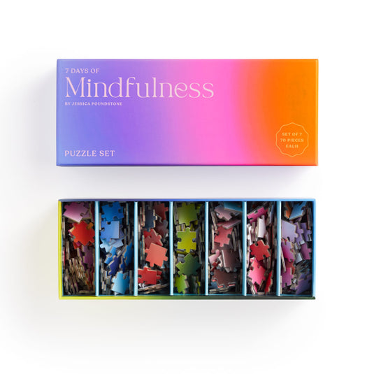 7 Days of Mindfulness Set of 7x 70 Piece Jigsaw Puzzles by Galison - 4