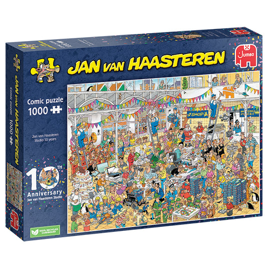 Jan van Haasteren Studio: 10 Years 1000 Piece Jigsaw Puzzle by Jumbo - 1