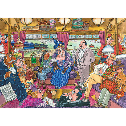 Wasgij Mystery Retro #9: Great Train Robbery! 1000 Piece Jigsaw Puzzle by Jumbo - 2