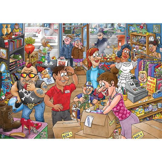Wasgij Mystery #29 Donation Debacle 1000 Piece Jigsaw Puzzle by Jumbo