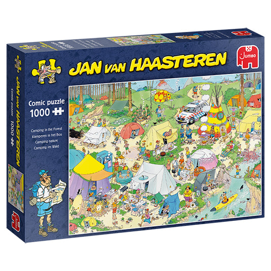 Camping in the Forest 1000 Piece Jigsaw Puzzle by Jumbo - 1