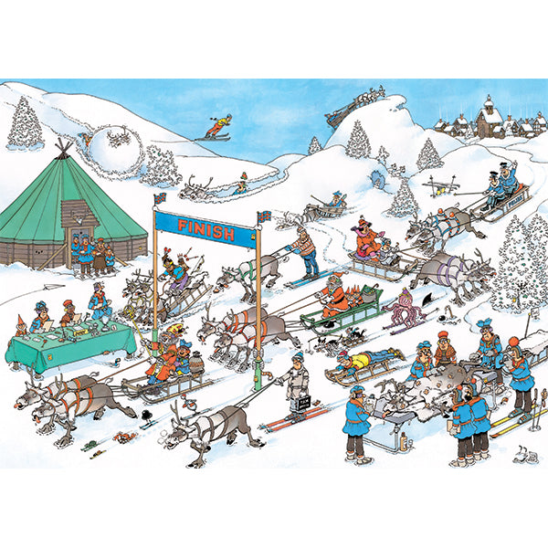 Reindeer Races 500 Piece Jigsaw Puzzle by Jumbo