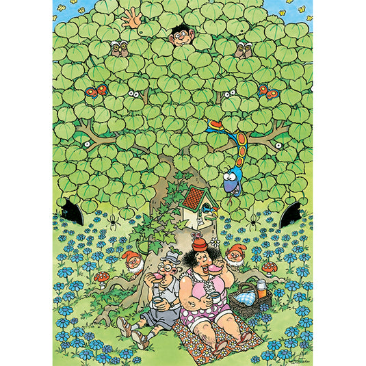 Enjoying a Picnic Expert 500 Piece Jigsaw Puzzle by Jumbo - 2