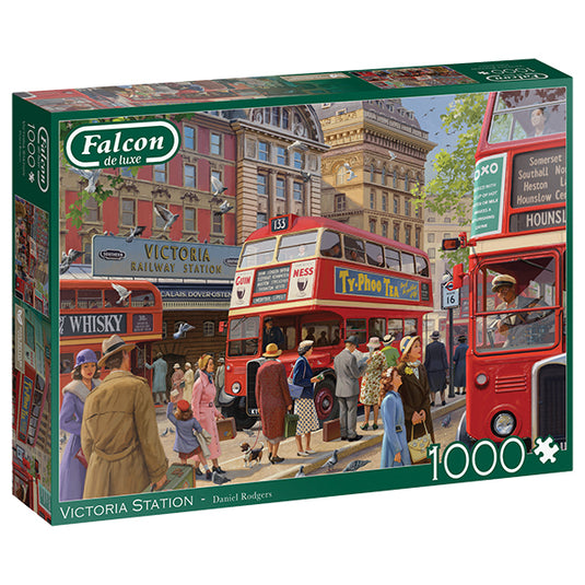 Victoria Station 1000 Piece Jigsaw Puzzle by Falcon - 1