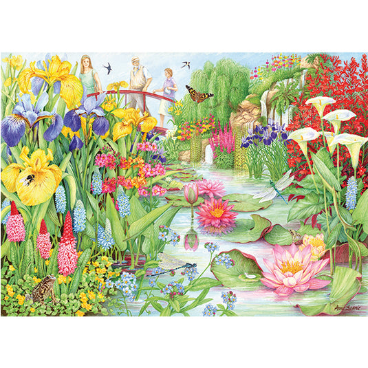 The Flower Show: The Water Garden 1000 Piece Jigsaw Puzzle by Falcon - 2