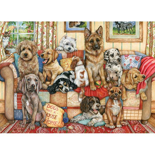 Gathering on the Couch 1000 Piece Jigsaw Puzzle by Falcon - 2