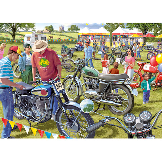 The Motorcycle Show 2x 500 Piece Jigsaw Puzzle by Falcon - 3