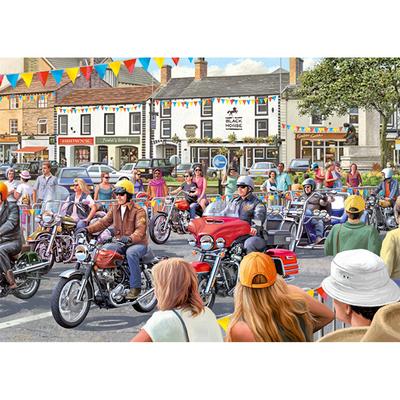 The Motorcycle Show 2x 500 Piece Jigsaw Puzzle by Falcon - 2