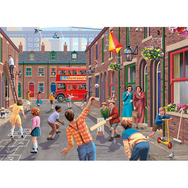 Playing in the Street 2x 500 Piece Jigsaw Puzzle by Falcon
