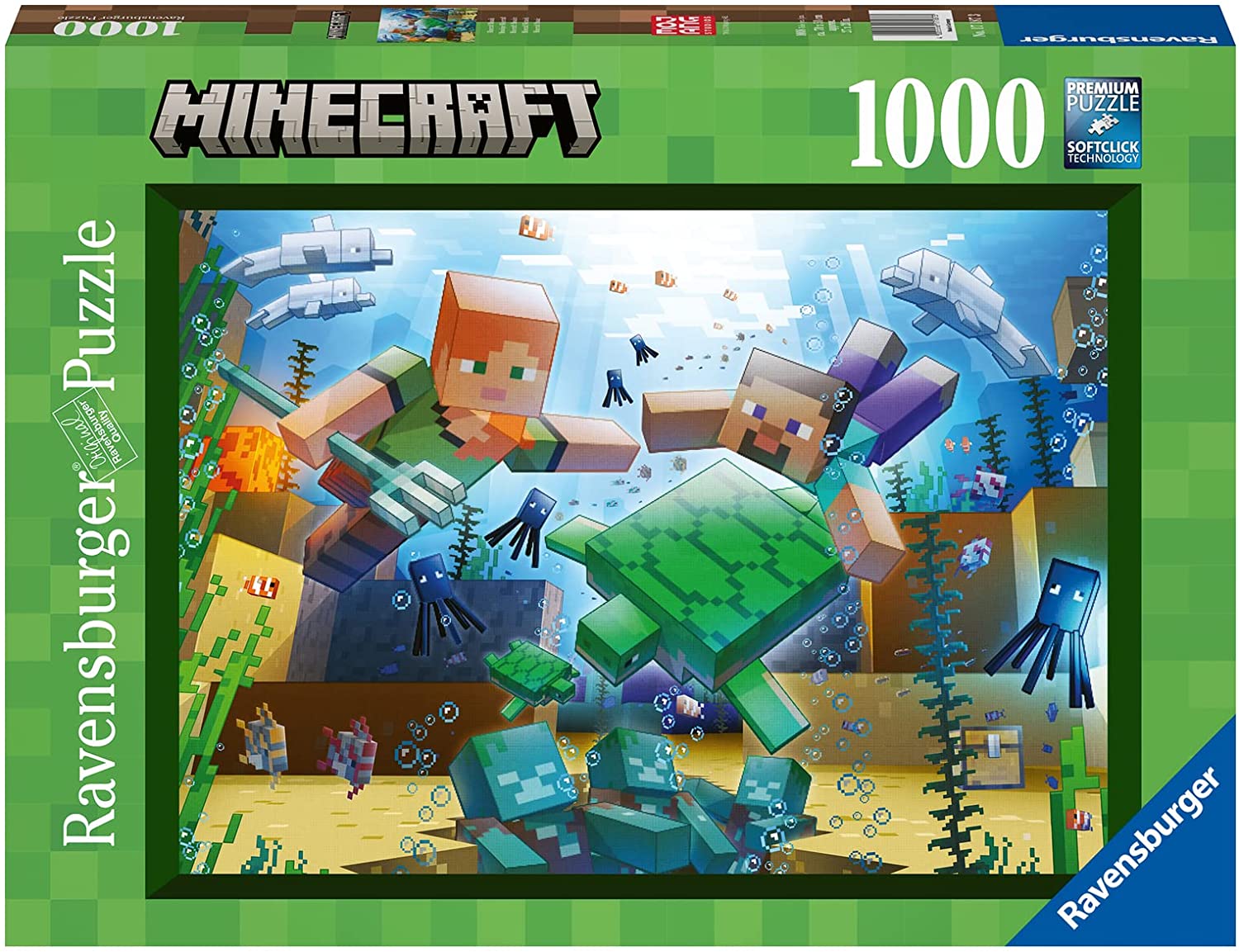 Minecraft Mosaic 1000 Piece Jigsaw Puzzle by Ravensburger