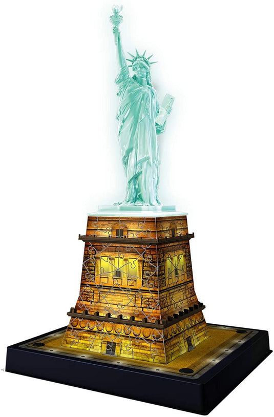 Statue of Liberty: Night Edition 108 Piece 3D Jigsaw Puzzle by Ravensburger - 3