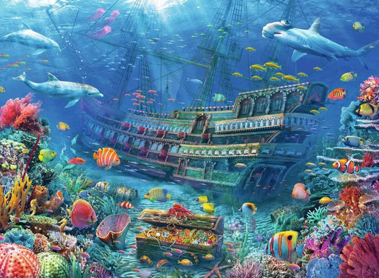 Sunken Ship 200 Piece XXL Jigsaw Puzzle by Ravensburger - 1