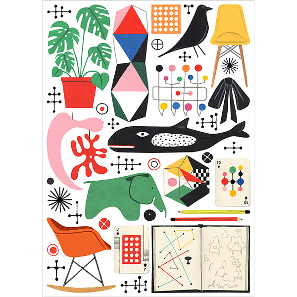 Classic Eames 1000 Piece Jigsaw Puzzle by Happily