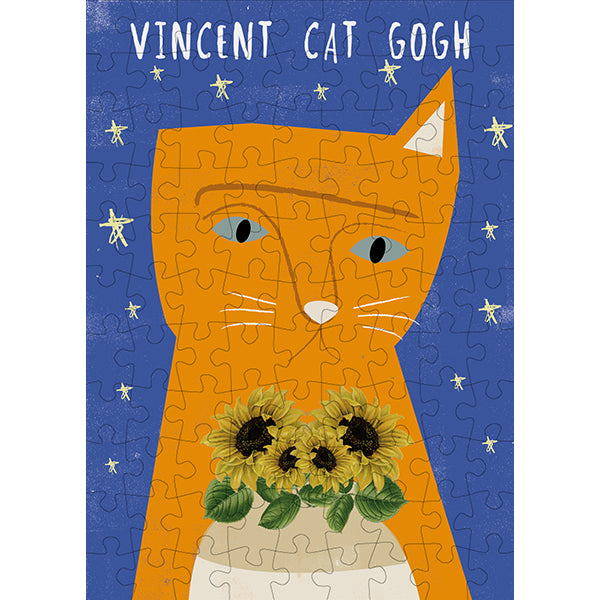 Vincent Cat Gogh 99 Piece Jigsaw Puzzle by Happily