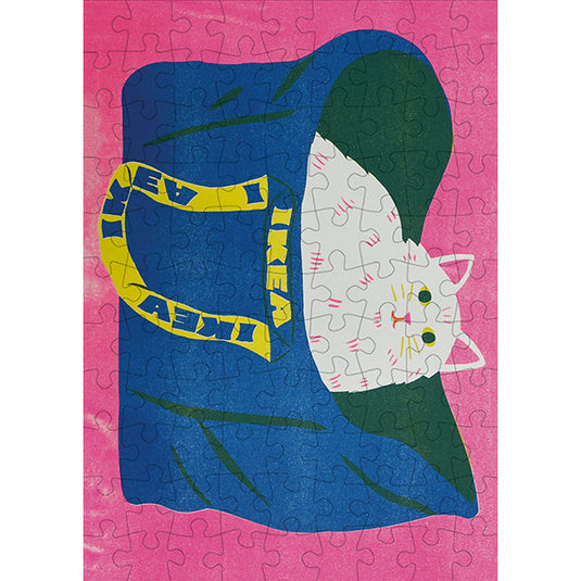 Cat In A Bag 99 Piece Jigsaw Puzzle by Happily - 2