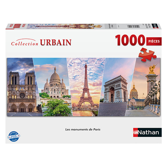 Monuments of Paris 1000 Piece Jigsaw Puzzle by Nathan - 1