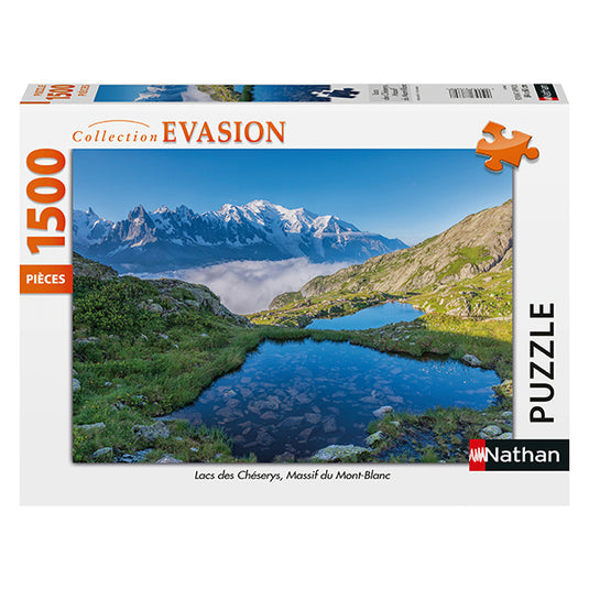 Chéserys Lakes (Mont Blanc) 1500 Piece Jigsaw Puzzle by Nathan - 1